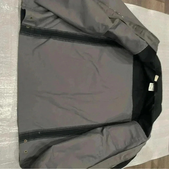 [L] Vtg Dickies Light Canvas Two Tone Workwear Industry Jacket trucker Barn Coat - Picture 10 of 14